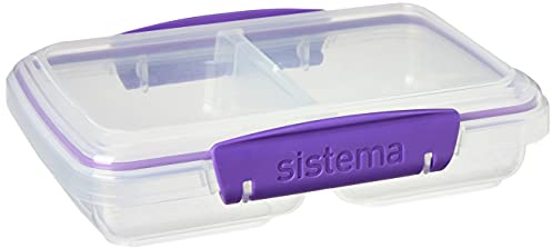 Sistema 61517 KLIP IT Accents Split Food Storage Container, 350 ml - Assorted Colour