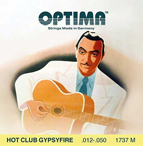 Optima Cordes Guitare Acoustique Hot Club Gypsyfire Jeu argenté avec boule 1737M