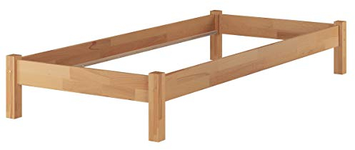 Erst-Holz Futonbett Gästebett Einzelbett 90x200 Massivholzbett Buche Natur ohne Zubehör 60.84-09 oR