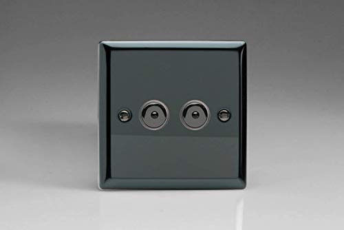 Varilight 2-Gang 1-Way V-Pro IR Remote/Touch Control Master LED Dimmer 2 x 0-100W Iridium