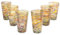 NOVICA Soffiato a mano multicolor tumbler Occhiali, 13 oz, Arcobaleno centrifuga'(set di 6) multicolor