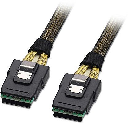 LINDY Internal SATA & SAS Cable, 1m Cable de SATA Negro - Cable SATA (1m, 1 m, Male Connector/Male Connector, Negro)