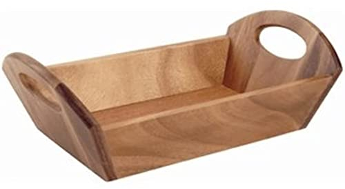 T&G Woodware DL146 Bread Basket, Acacia Wood, 98 mm H x 310 mm W x 180 mm D