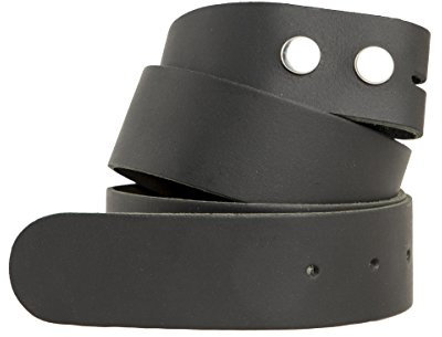 shenky Wechselgürtel ohne Schnalle Leder | 4cm Breite | Bundweite 70cm | Gürtel für Gürtelschnalle | Ledergürtel zum Wechseln | Herrengürtel | Echtleder | Damen | Schwarz | Länge 80cm