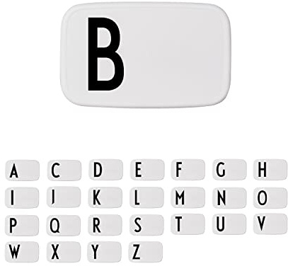 Design Letters Personal Lunch Box White | Personalised Food Storage Container for Men, Women, Girls and Boys | White Lunch/Food Box for Travel | Use as Sandwich Box | Dishwasher & Microwave Safe