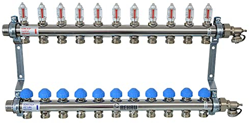 Rehau Heizkreisverteiler HKV-D Edelstahl f. 11 Heizkreise