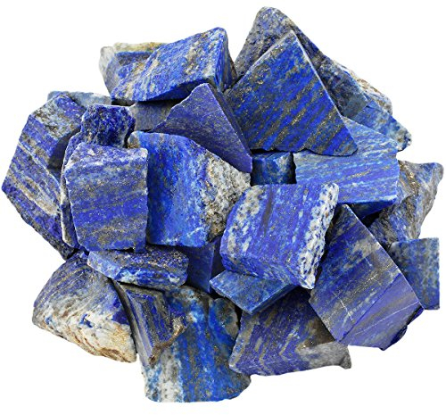 mookaitedecor Lapislazuli Rohstück Steine, Mineral Edelsteine für Familie/Büro/Garten/Aquarium Dekoration Schmückung, Kristall Reiki & Heilung (460g)