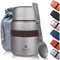 Mebanix Food Flask for Hot Food, Soup | 400ml Stainless Steel Double Walled Vacuum Insulated Leakproof Jar with Folding Spoon | BPA Free | 6 hrs hot 10 hrs cold | For Adults and Kids. Grey.