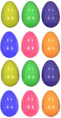 Quickdraw Easter 12 Bunt Befüllbar Plastik Überraschung Ostereier - Füllen mit Ostern Jagd Geschenke und Schokolade