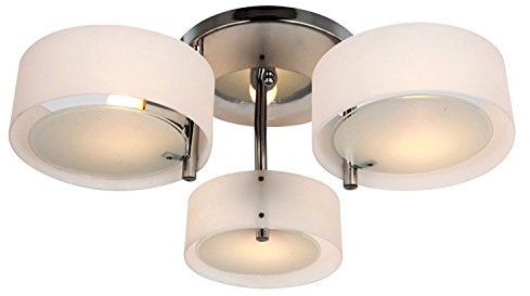 HOMCOM Pendelleuchte Hängelampe 3 Flammige Modern E27 Pendellampe Hängeleuchte Lampe für Esszimmer, Küche Ø64 x 20 cm Weiß Ohne Leuchtmittel