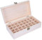 Holzsammlung Ätherische Öle Holzbox, 32 Slots Ätherisches Öl Box aus Holz, Aufbewahrungsbox für ätherische Öle, Geschenk Aufbewahrungsbox für Nagellack, Duftöle, Lippenstift, Parfümlagerung