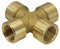 Kreuzstück mit 4x Innengewinde G 1/8, 16 bar Messing