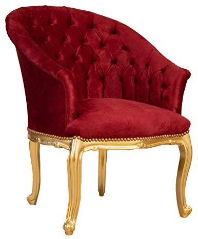 Biscottini Barock Stuhl 90x42x45 cm | Esszimmerstuhl handwerklich | Sessel & stühle Barock | Barock möbel für Schlaf- und Wohnzimmer