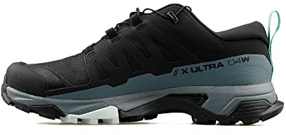Salomon Damen X Ultra 4 GTX Laufschuh, Schwarz Stormy Weather Opal Blue, 38 2/3 EU