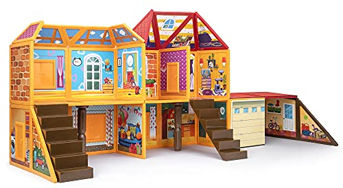 Playmags Magnetisches Bauspielzeug, Spielhaus-Bauset, 48 Magnetfliesen, Spielen und Bauen Sie kleines Pretend Spielhaus für Kinder