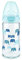 NUK First Choice+ Glas-Babyflasche mit Temperature Control, kiefergerechter Trinksauger, 240ml, 0-6 Monate, blau, 10212050