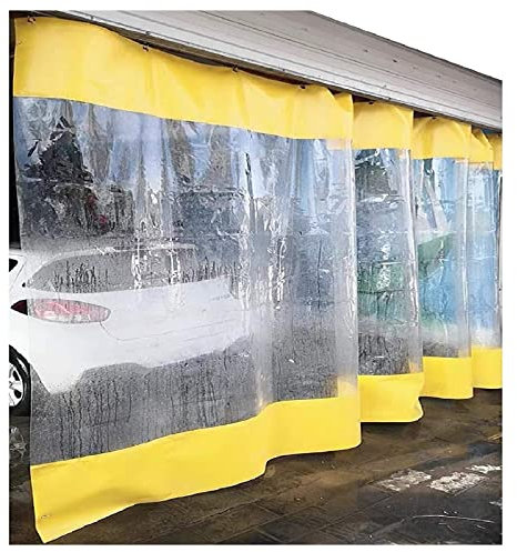 LIJINBO Outdoor Waterproof Tarpaulin Curtain - Plastic Tarpaulin Panel Tent Side Curtains - Windshield Keep Warm With Rustproof Grommets & Hook For Pergola, Porch, Gazebo