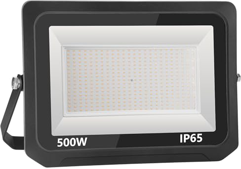Paideste 500W Focos LED Exterior, Alto Brillo 50000LM Proyector LED Exterior, 6000K Blanco frío Apliques LED Exterior, IP66 Impermeable LED Floodlight, Metal Luz led para Jardín Garaje Patio Camino