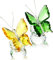 H&D HYALINE & DORA Handmade Crystal Flying Butterfly Figurine Collectible,Glass Butterfly Ornaments, Table Centerpiece Paperweight Home Decorative，Pack of 2