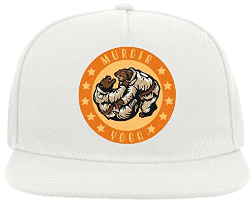 Bears Brazilian Jiu Jitsu Roll Murder Toga 5 Panel Snapback Flat Visor Cap Hat Baseballmütze Weiß