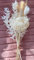 VELAFEE Sweet Dried Flowers Bouquet for Room Decor Cake Decor - 10 Stems - 1 Dried Palm Leave 3 Natural Bunny Tails 4 White Bunny Tails 1 Ruscus 1 White Million Star