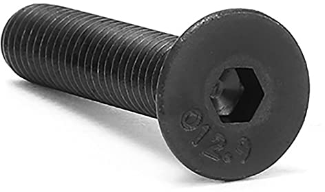 CREULT Senkkopfschrauben Innensechskant M12 x 35mm Länge Flachkopfschrauben Vollgewinde Hochfester Kohlenstoffstahl 12,9 Grad Befestigungselement (6 Stück)