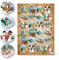 Logbuch-Verlag 48 Weihnachtssticker nostalgie vintage Weihnachtsmotive - Winter Weihnachtsmann Sticker rund selbstklebend Ø 4 cm