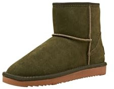 ESPRIT kuschelige Damen Stiefelette, 350/KHAKI Green, 41 EU