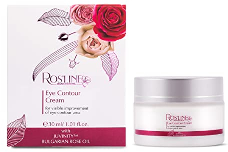 ROS'LINE Crema contorno occhi e labbra con acqua di rose, olio di rosa, giovinezza e olio di argan - cura antietà per pelli sensibili, riduce le occhiaie sotto gli occhi, idrata 30 ml