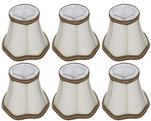 Moderne Lampenschirm Hängelampe Klein, Gold Lampenschirme, 6er-Set, kleine Wandlampenschirme, Clip-on-Glocke, Lampenschirme für Hängelampe Tischlampe Stehlampe Ersatz