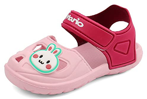 Cheerful Mario 2-5 Año Verano Sandalias Niño Niña Barefoot Zuecos de Playa Piscina Zapatos para Bebe Rosa 25/26 EU