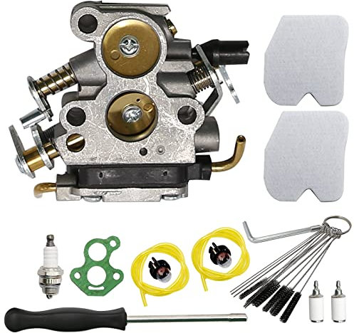 Hoypeyfiy Carburetor Air Filter Fuel Filter Primer Bulb Spark Plug for Husqvarna 235 235E 236 236E 240 240E Chainsaw Replaces 574719402 545072601 545061801 Carb