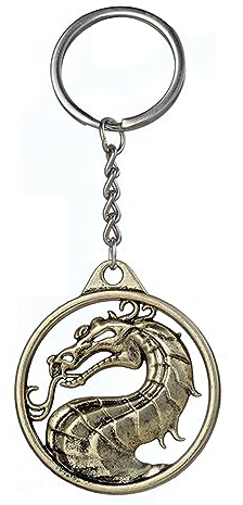 AXLorange Schlüsselanhänger Drachenkopf 3d bronze ca. 40mm