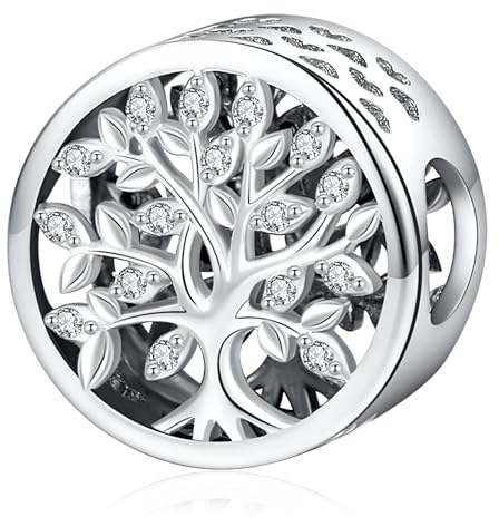 Charm Baum des Lebens,925 Sterling Silber Damen Charm Für Beaded Charms für Pandora European Armbänder Geschenke für damen mädchen