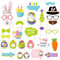 Tsathoggua 28 Stück Ostern Foto Requisiten, Ostern Fotobox Accessoires, Osterdeko, Dekoration Osterfest, Ostereiersuche Schilder für Ostern Deko