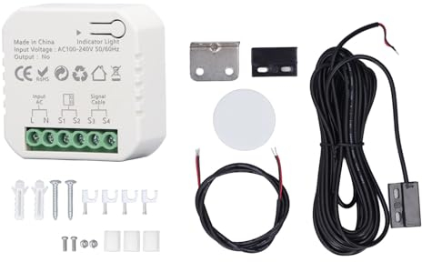 Smart Garage Door Opener,Remote Smart Garage Door Opener Kit for Tuya Zigbee APP Remote Controller WiFi Remote Controller Voice Control Sliding 100‑240V