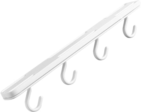 FONDOTIN Punch Organizer Space-Saving Kitchen Utensil Holder with Telescopic Hooks for Cabinet Shelf Wardrobe Use