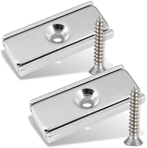 Neodym Magnete 30mm Magnetleisten - Manget 13Kg Stark mit Bohrung Senkung für M3 Schrauben - Magnetquader mit Loch zum Anschrauben [2 Stück]