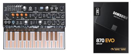 Arturia - MicroFreak Synthesizer Keyboard - 25-Key Hybrid Synth with PCB Keyboard & Samsung SSD 870 EVO, 2 TB, Form Factor 2.5 Inch, Intelligent Turbo Write, Magician 6 Software, Black