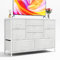 CAIYUN 9 Drawers Dresser Storage, Bedroom Chest of Drawers, TV Stand, Fabric Drawers Dressers Fit for Bedroom, Living Room, Closet - White