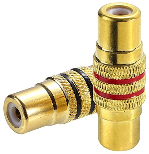 Greluma 4 pz adattatore accoppiatore RCA femmina-femmina, presa RCA a presa RCA per o mixer amplificatori,phono,altoparlante,lettore CD,TV