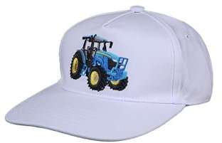 ASVP Shop Kinder Baseballkappe mit Traktor – Jungen Cap, Sportliche Basecap für Jungs by (DE/NL/SE/PL, Alter, Einheitsgröße, 11 Jahre, Weiß)