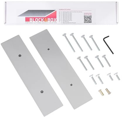 Blockabox – Silver Coloured Powder Coated Anti Arson Letterbox, Letterbox Cover, Letter Box Blocker, Empty & Void Property, Ideal for Landlords (320mm x 75mm) (Silver)