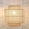 Rattan Lampe Taman aus Natur Rattan & Eisen handgefertigte Boho Chic Pendelleuchte Moderne Hängelampe LP018