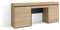 Skraut Home | Schminktisch | Frisiertisch mit Stauraum | 177x75x35 cm | mit Schublade | Kommode mit Schubladen | Moderner Stil | Eiche