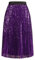 GRACE KARIN Pailletten Rock Damen mit Plissee Tüllrock Damen A-Linie Festlich Party Tanzabend Elegant M Lila -7