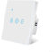 WiFi Smart Light Dimmer Switch, Smart Life/Tuya APP Relay Status Backlight Switch Off RF Remote Control Voice, Gold/white/black Touch (White)