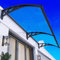 Regenschutz für Außenfenster, Haustür, Überdachung für den Außenbereich, UV-Regenschutz, Schneeschutz mit transparenter Polycarbonat-Platte und schwarzem Aluminiumrahmen, 120 x 340 cm