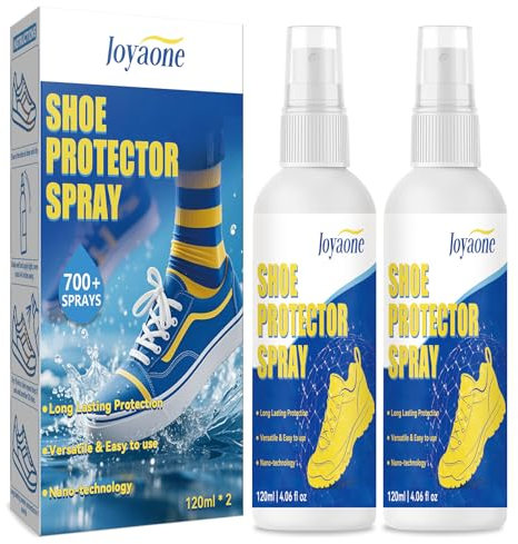 Spray de protection pour chaussures et daim, spray de protection pour chaussures de sport, spray imperméable anti-taches, traitement invisible à séchage rapide et longue durée pour bottes (120 ml*2)