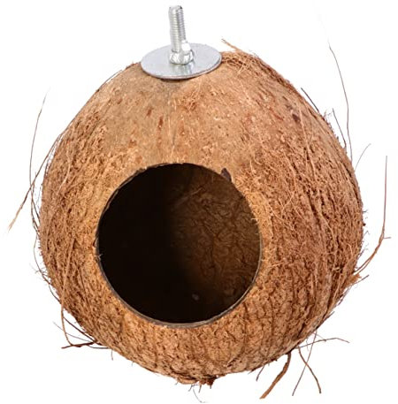 TOYANDONA Kokosnussschalen-Vogelnest Vogelfütterer Zubehör für Vögel im Freien Kiefer Vogelnest Vogelfutternest Vogelhütte Bett Vogelhaus Hölzern Brown